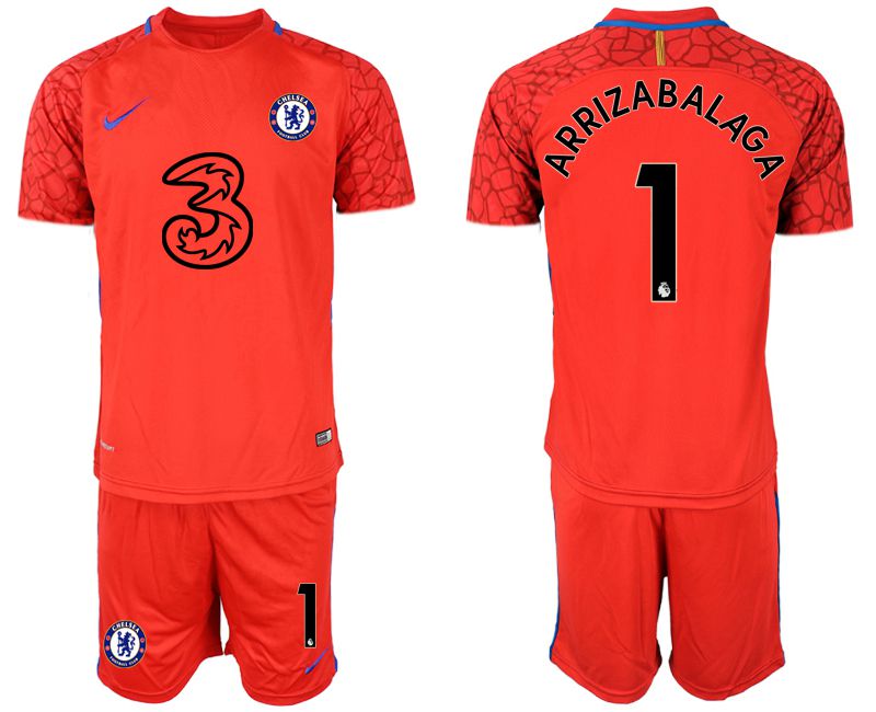 Men 2020-2021 club Chelsea red goalkeeper #1 Soccer Jerseys1